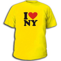 желтая футболка I love NY